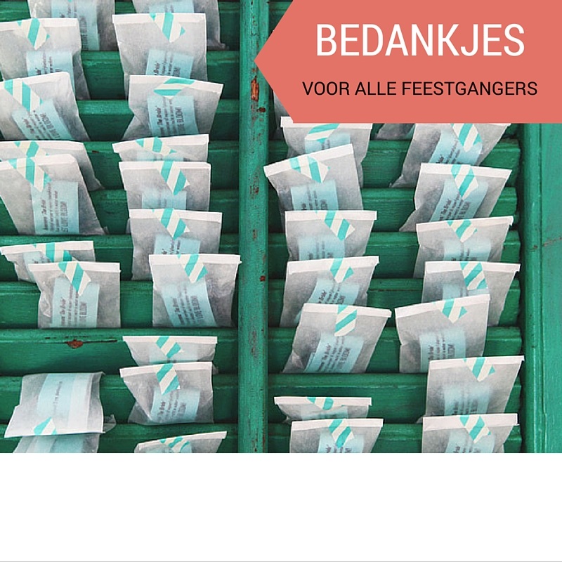 bedankjes voor de feestgangers