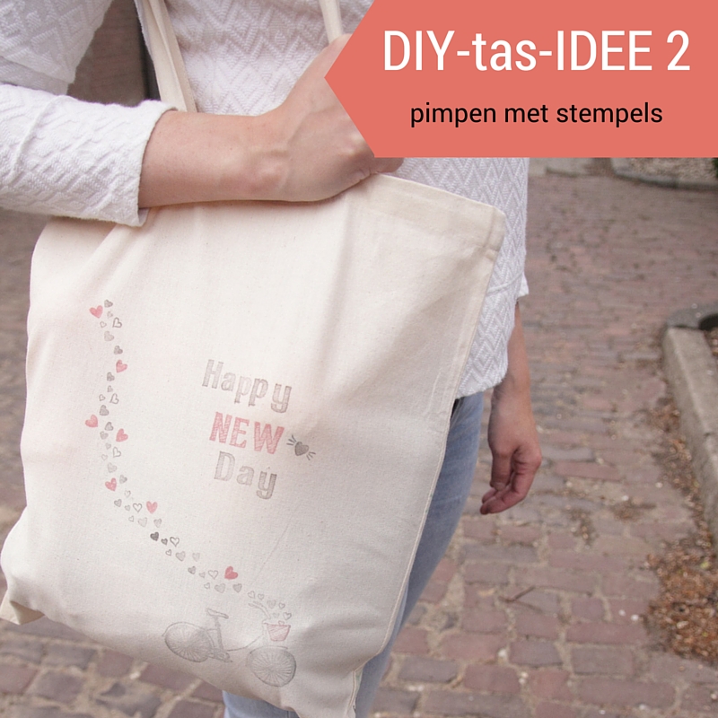 diy gestempelde tas