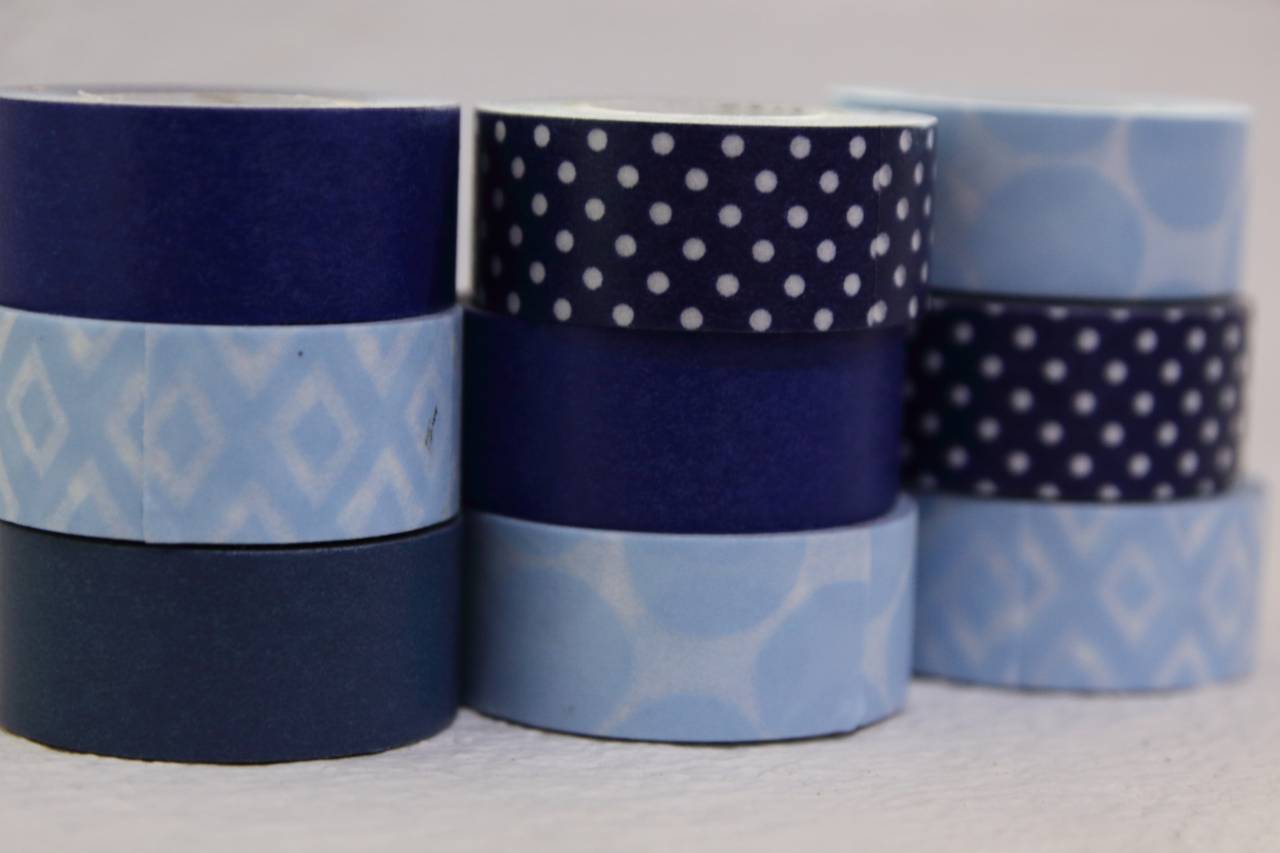 washitape blauw p en p