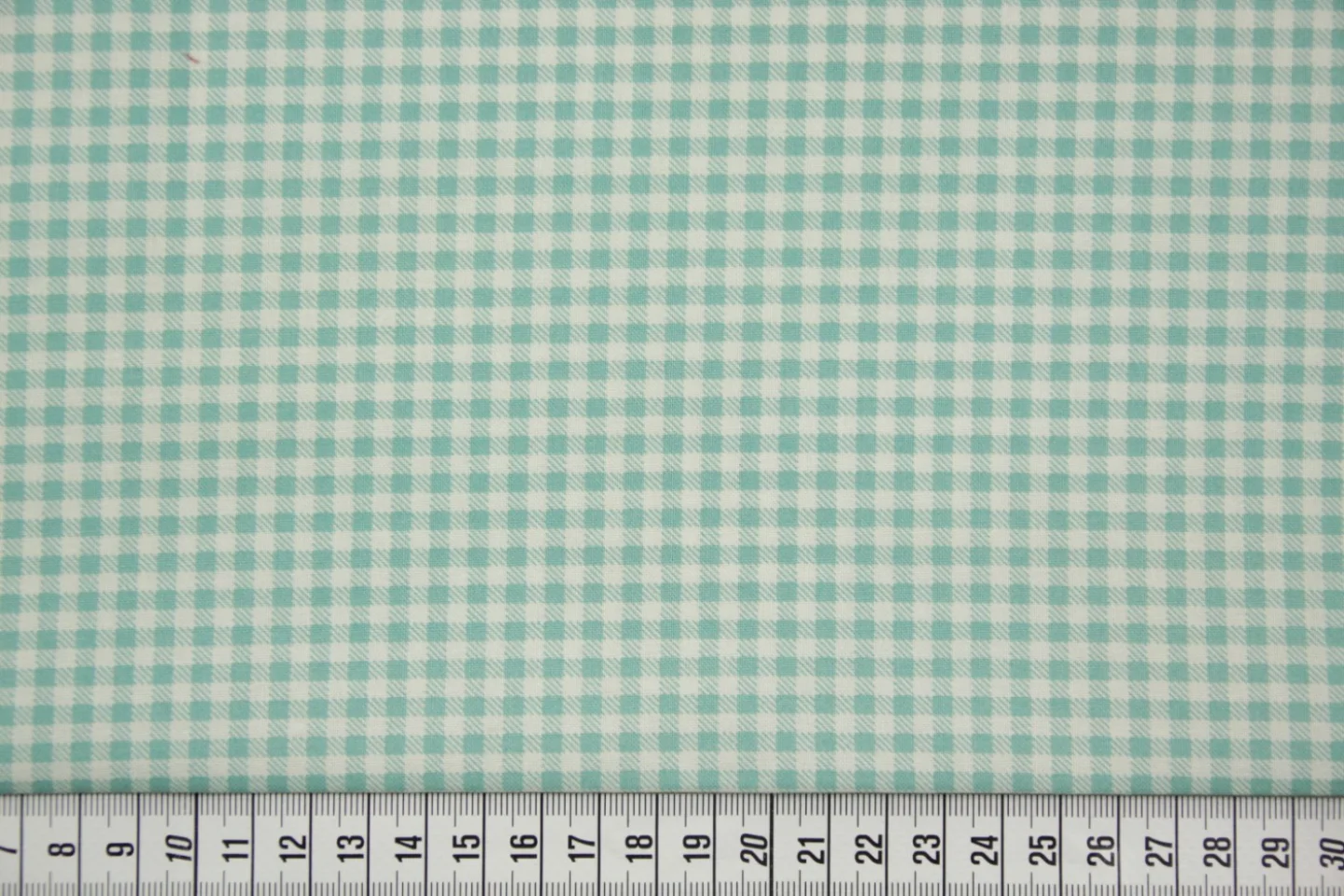 quiltstof-ivoor-aquablauw ruitje--Sweetw.