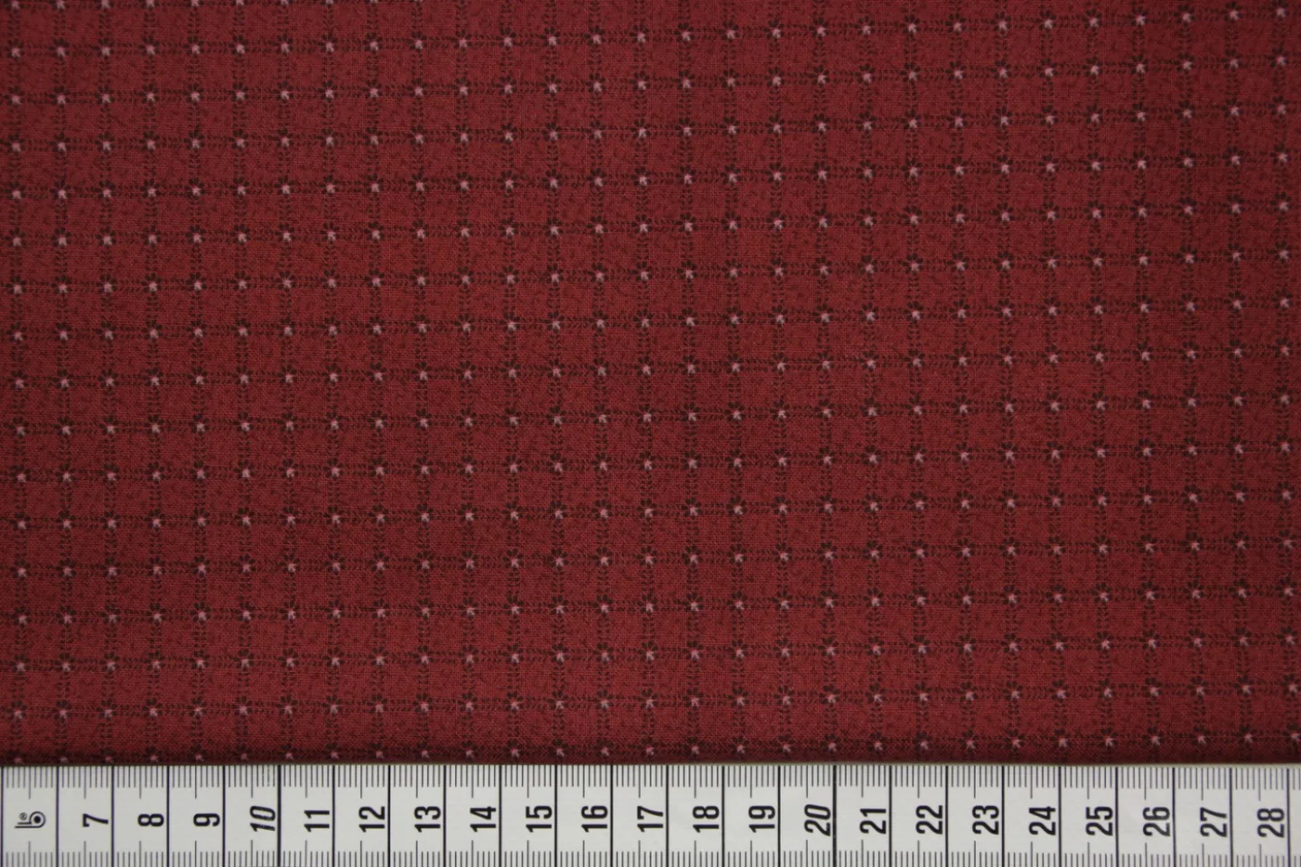 quiltstof-donkerrood-donkerbruin blokmot.