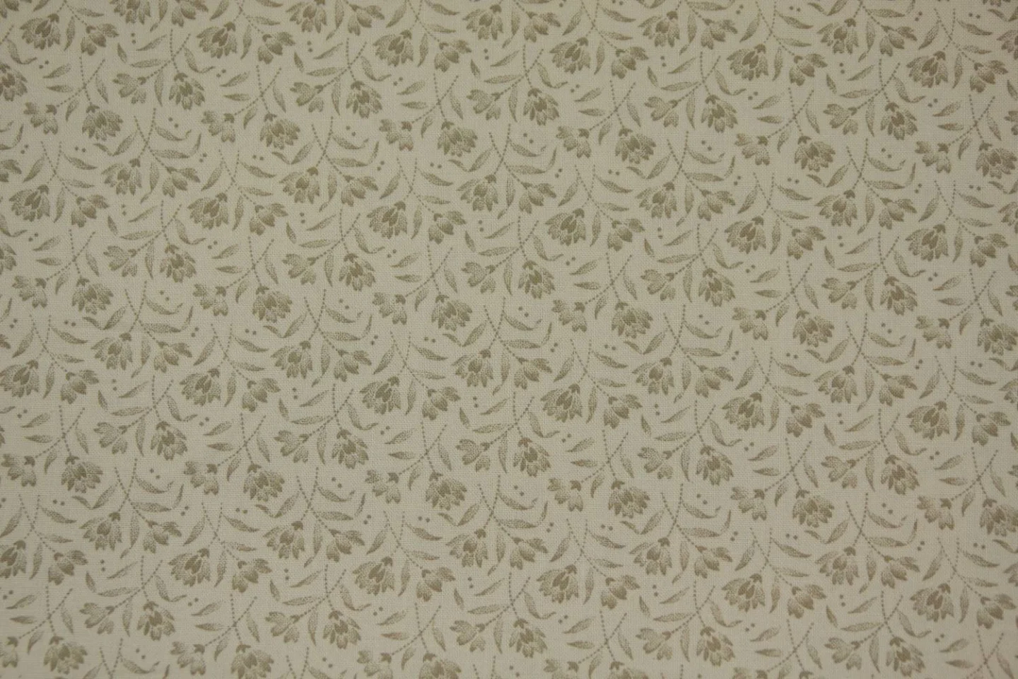 quiltstof-Licht beige-donker taupe bloem.