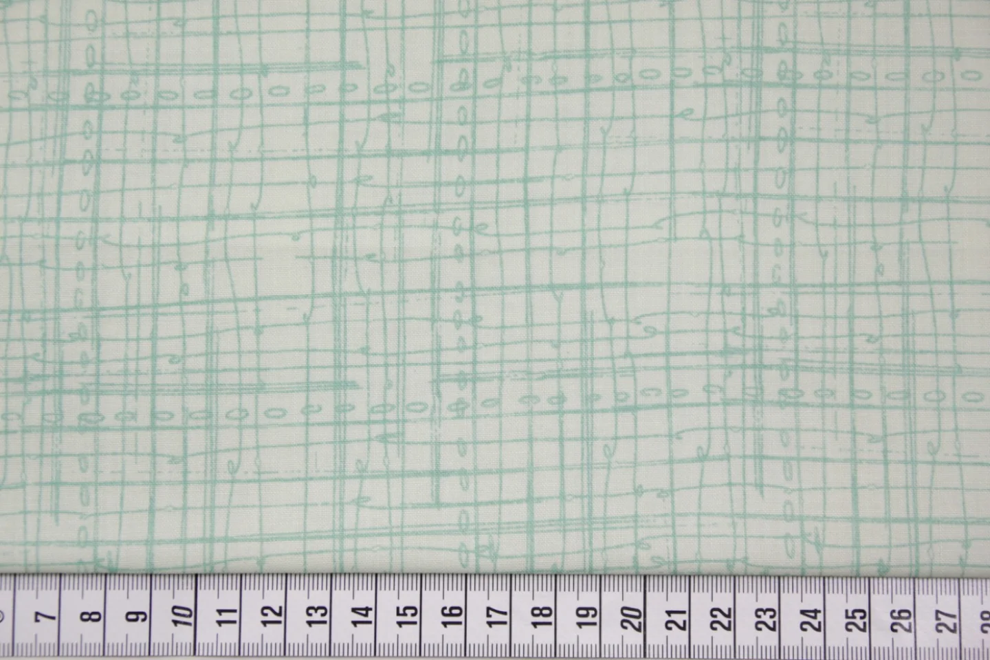 quiltstof-zachtgroen-ecru--zeegroen lijn.