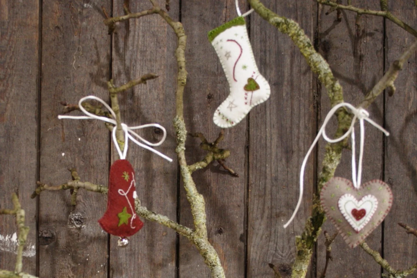 Kersthangers vilt groen rood kerst kerst.