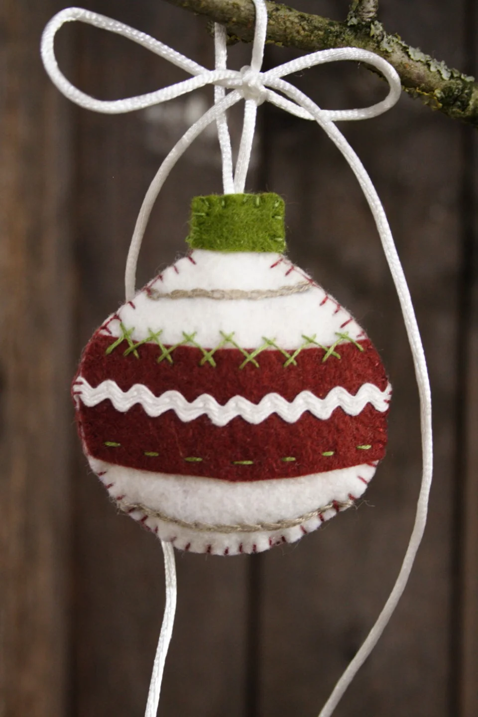 Kersthangers vilt groen rood kerst kerst.