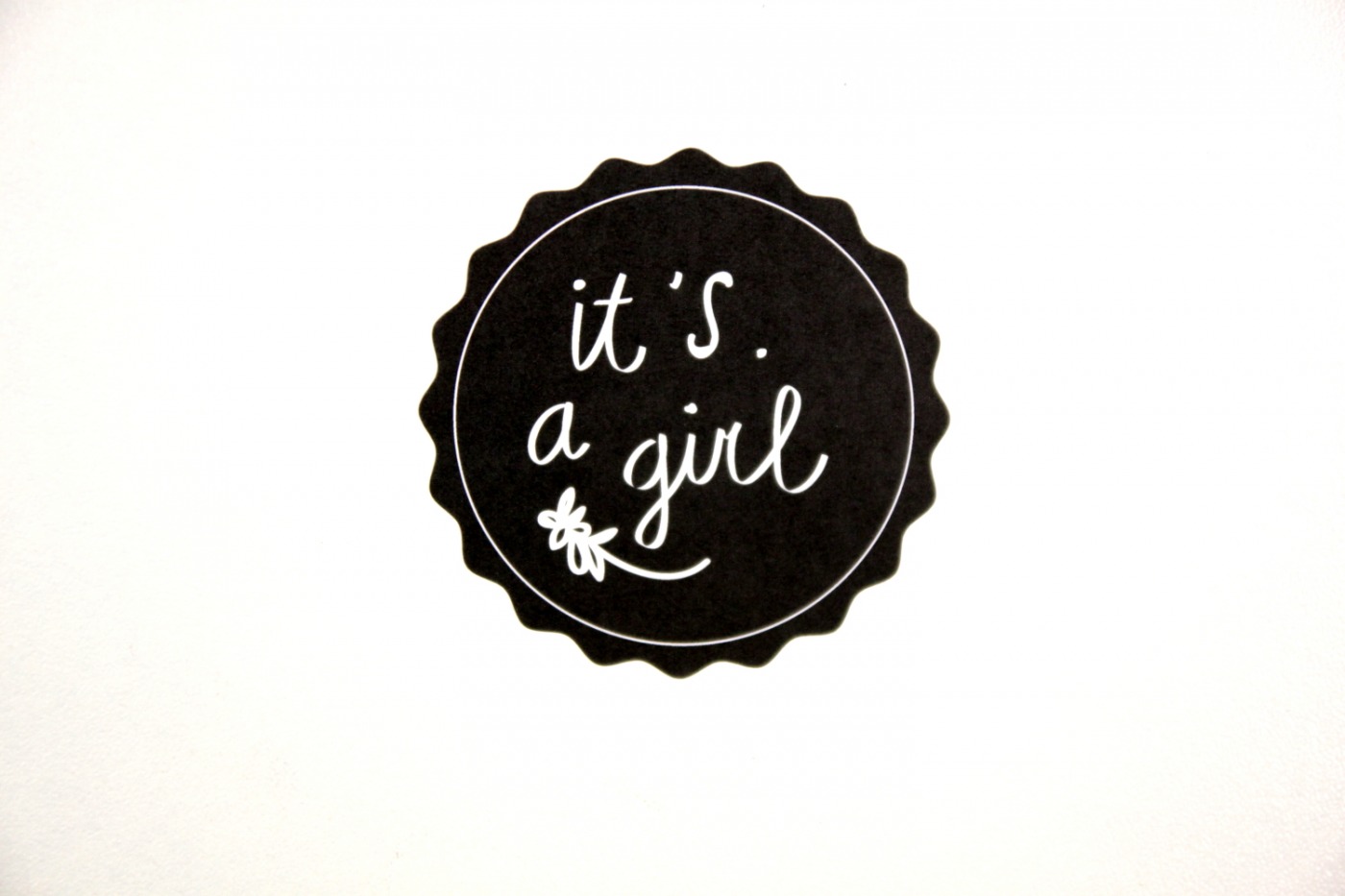 Sluitsticker-it's a girl-zwart-5 stuks-s