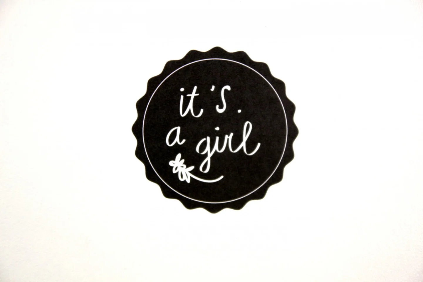 Sluitsticker-it's a girl-zwart-5 stuks-s.