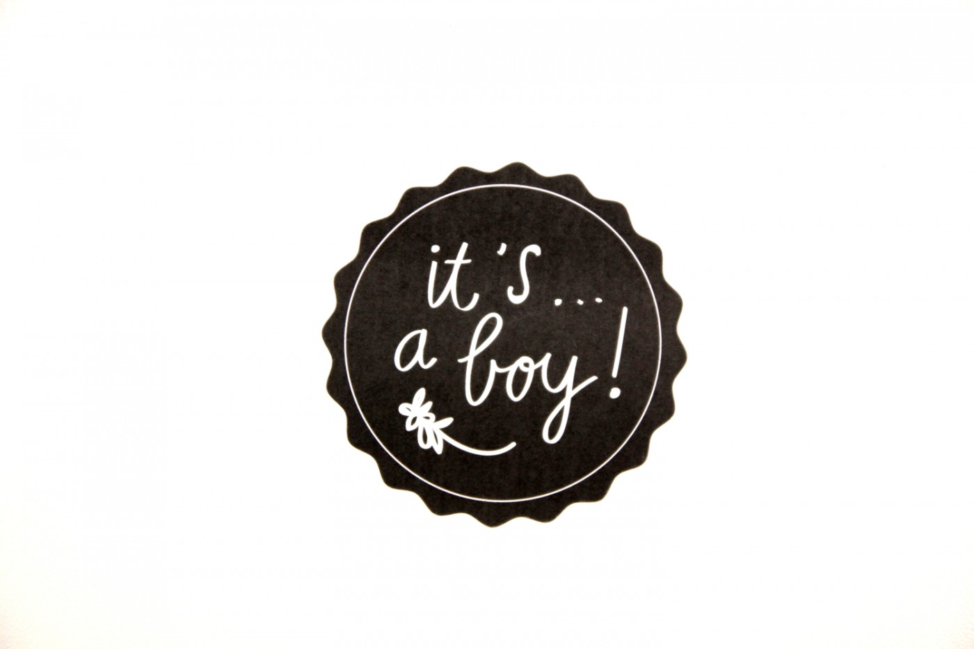 Sluitsticker-it's a boy-zwart-5 stuks-sl