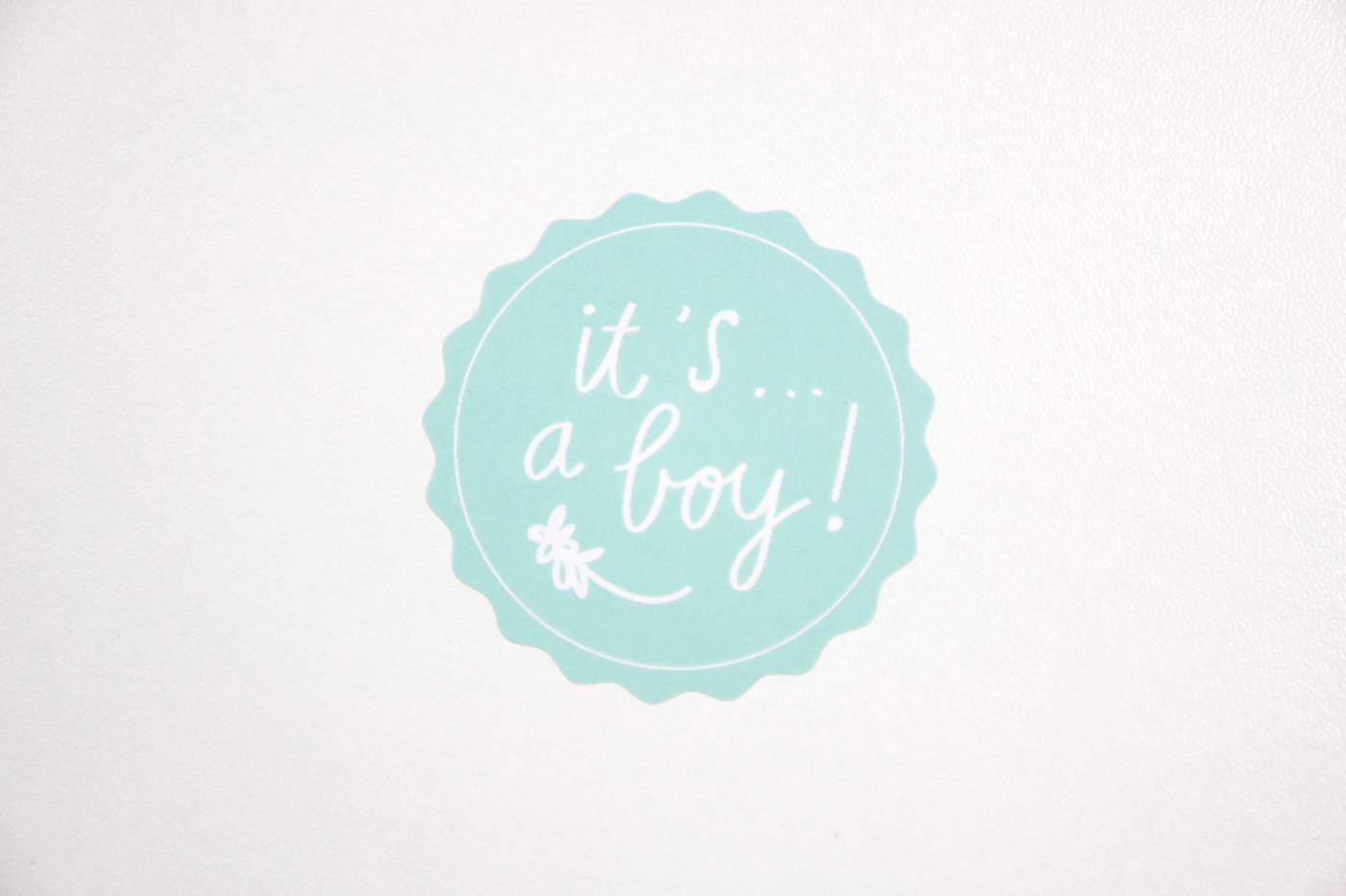 Sluitsticker-it's a boy-zeegroen-mintgro