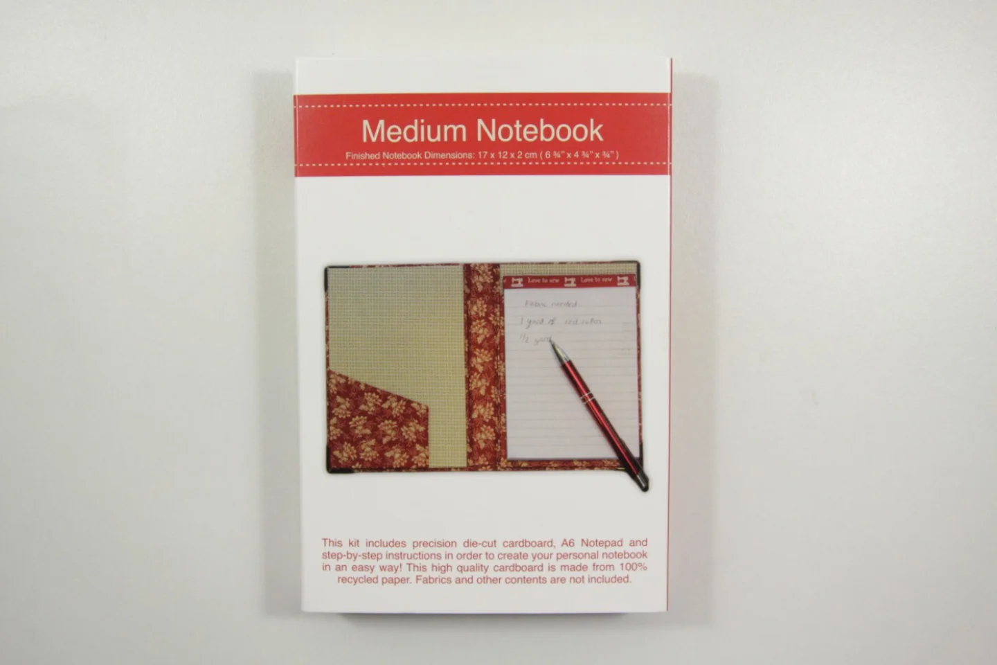 Kartonnagepakket-A6 schrijfmapje-Beplak.
