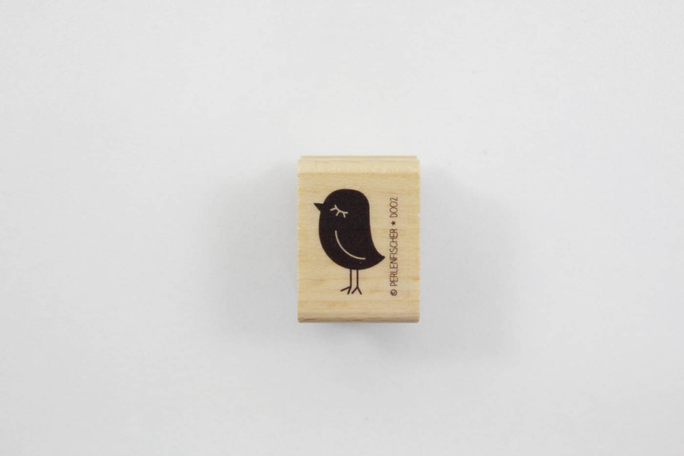 WIT-houten stempel-vogel-meisje-bird-bir