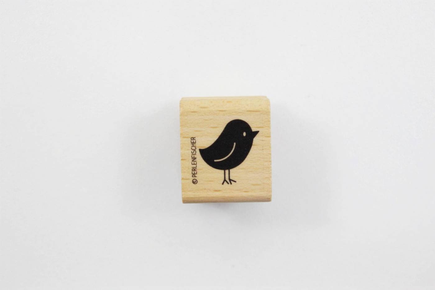 WIT-houten stempel-vogel-meisje-dame-bir