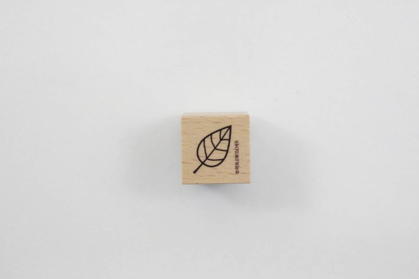 WIT-houten stempel-blad-blaadje-botanisc