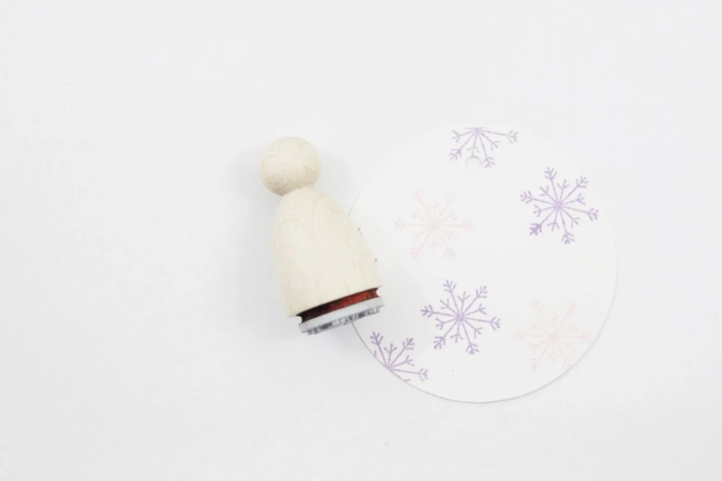 HOUT-houten stempel-sneeuwvlok-ijskrista.