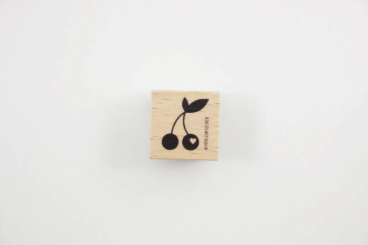 WIT-Perlenfischer houten stempel kersen.