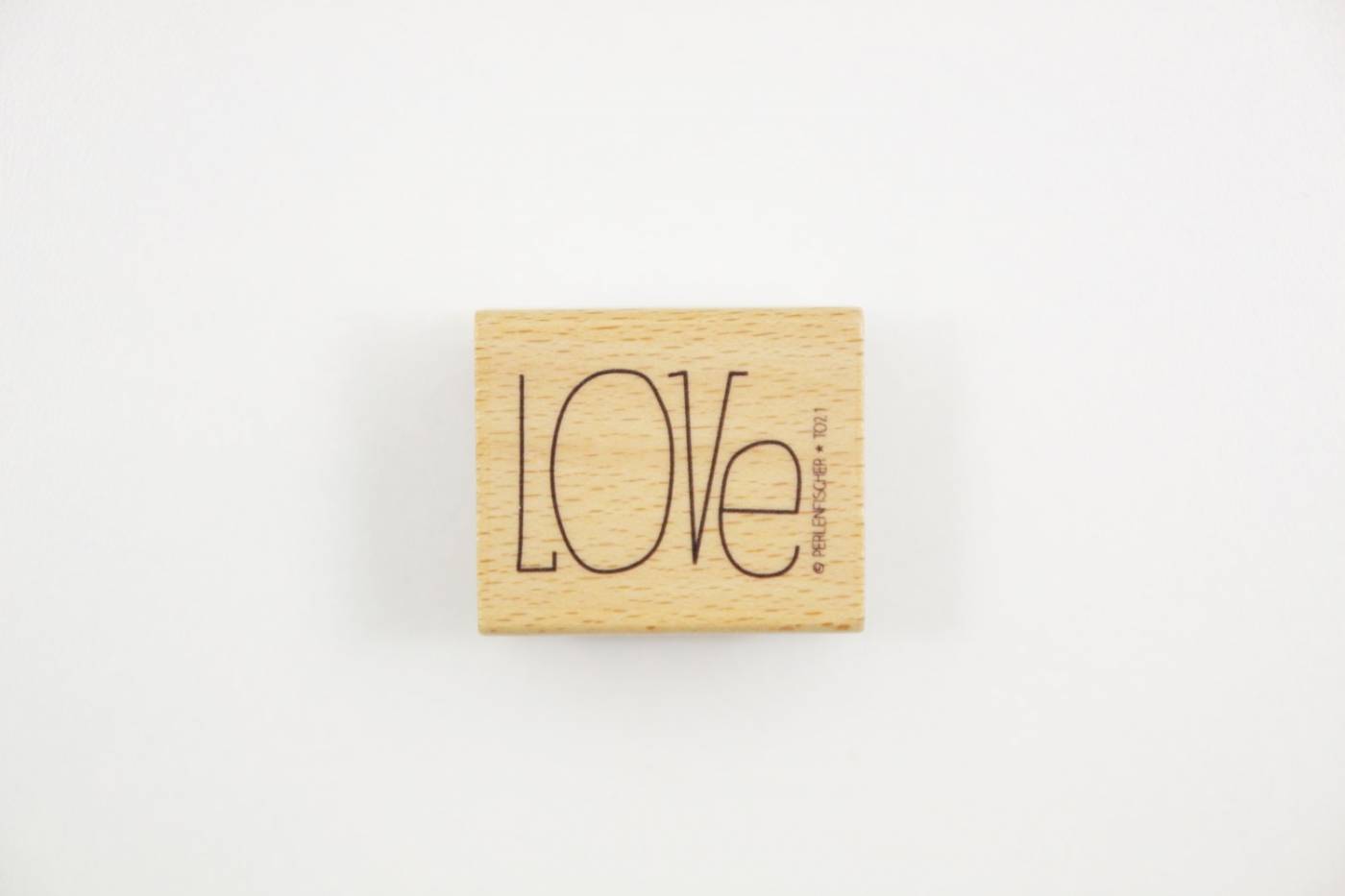 WIT-Houten stempel Love liefs liefde bru