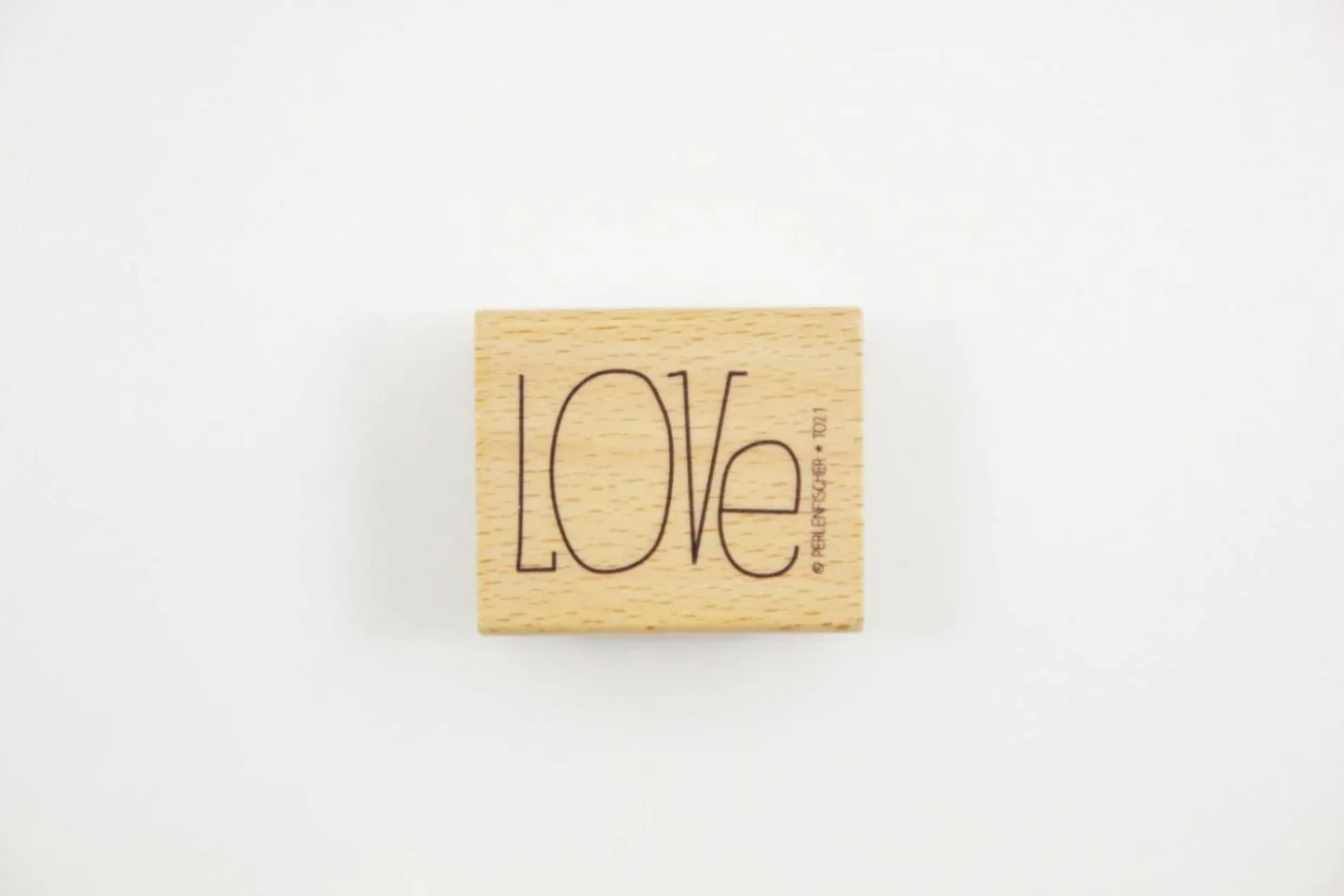 WIT-Houten stempel Love liefs liefde bru.
