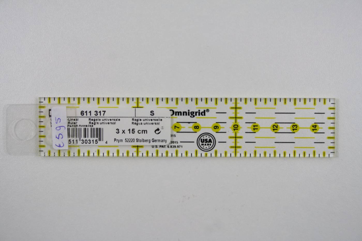 Liniaal-Omnigrid-3x15 cm-Omnigrid liniaa