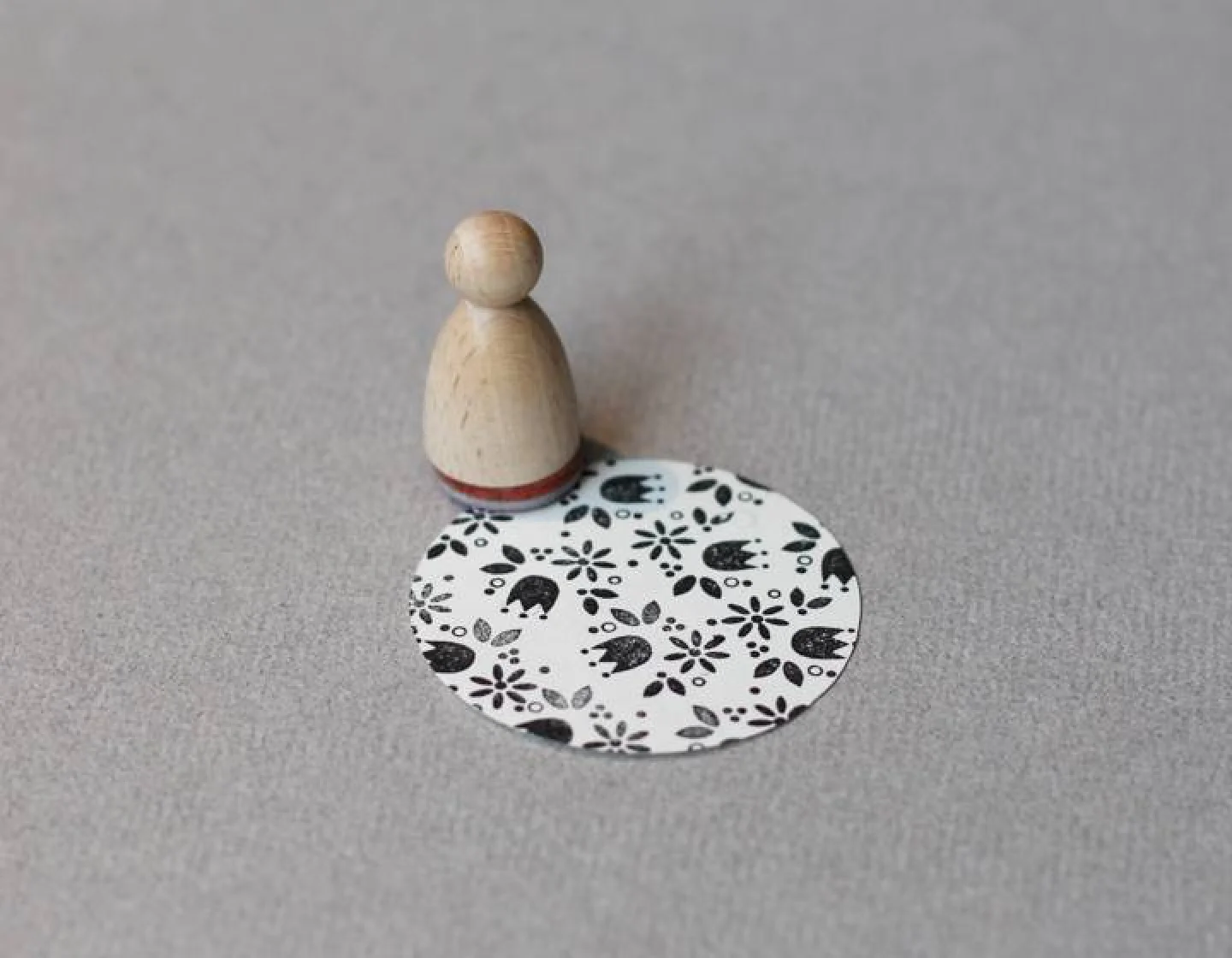 Stempel hout Perlenfischer bloemenveld-f.