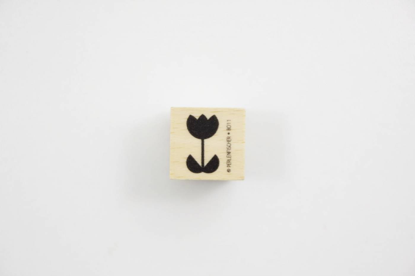 WIT-Stempel hout Perlenfischer-tulp-voor