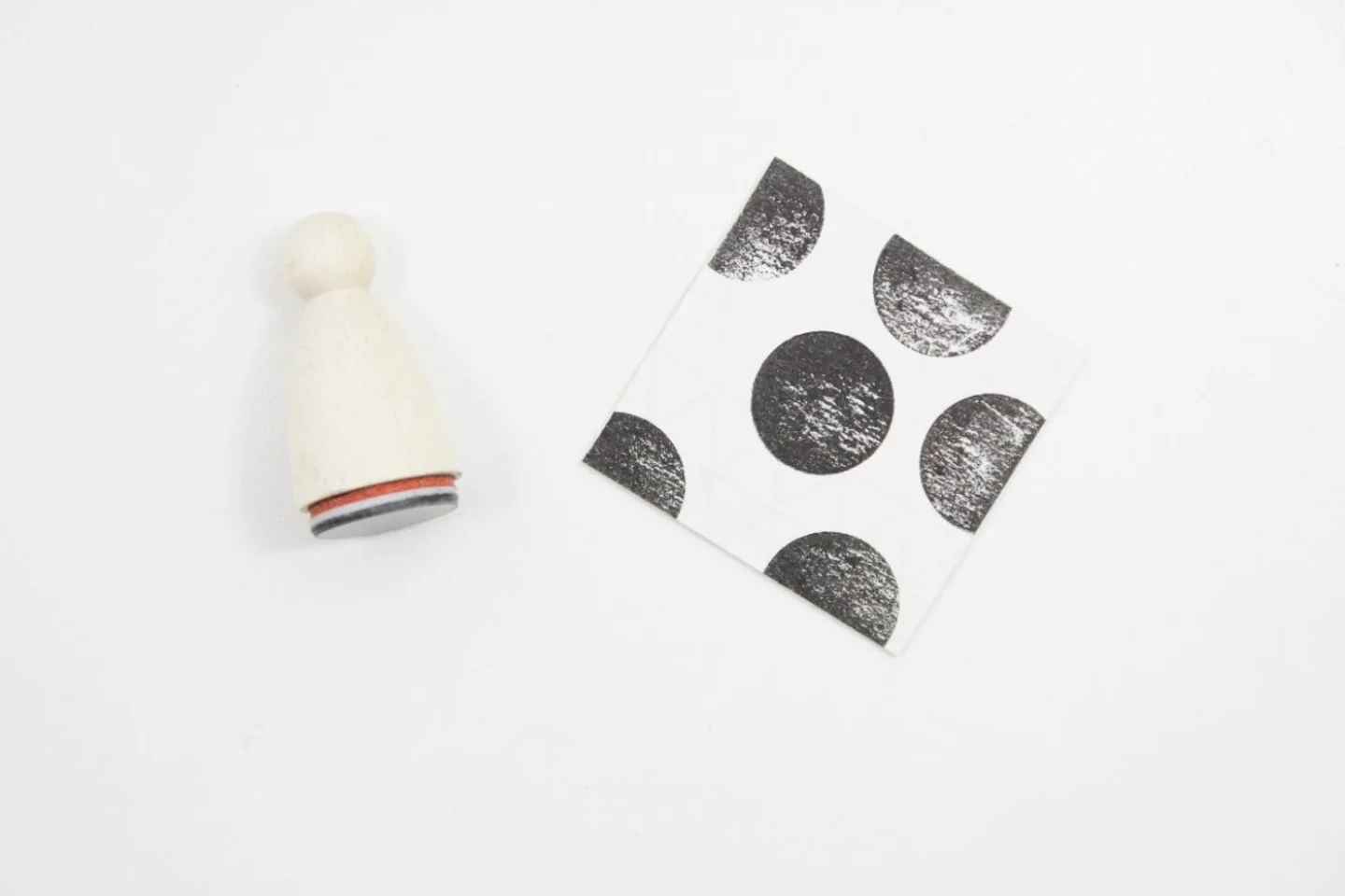 HOUT-stempel hout Perlenfischer-grote st.