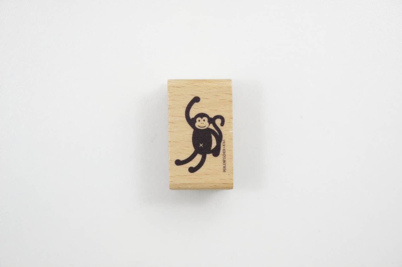 Stempel hout Perlenfischer aap monkey ju