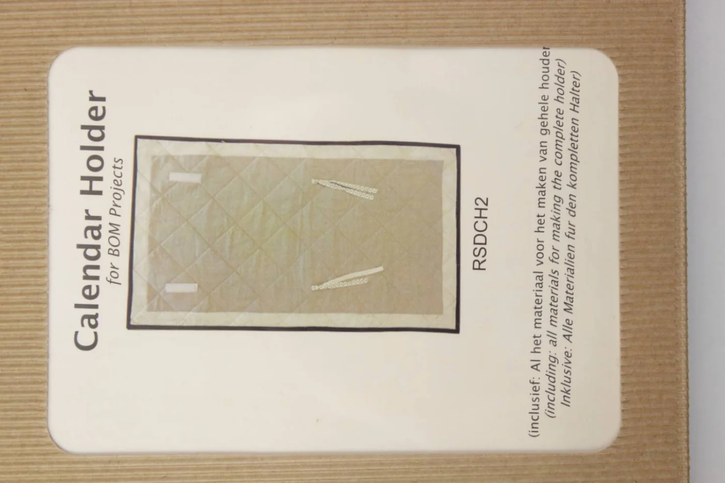 Quiltpakket-kalenderhouder-Compleet met.