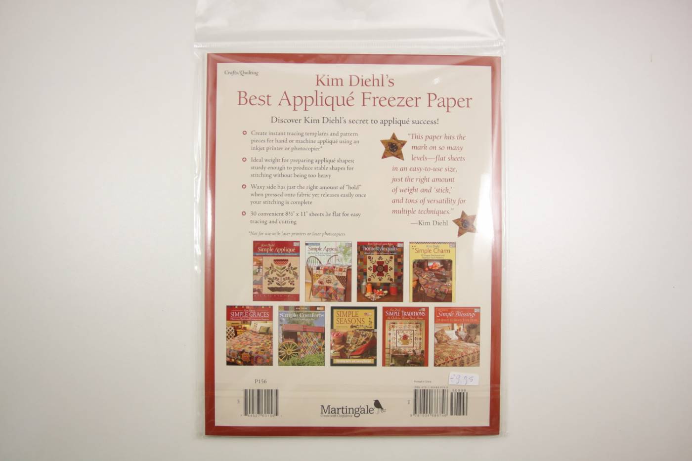 Freezer Paper- voor applicatie-Kim Diehl