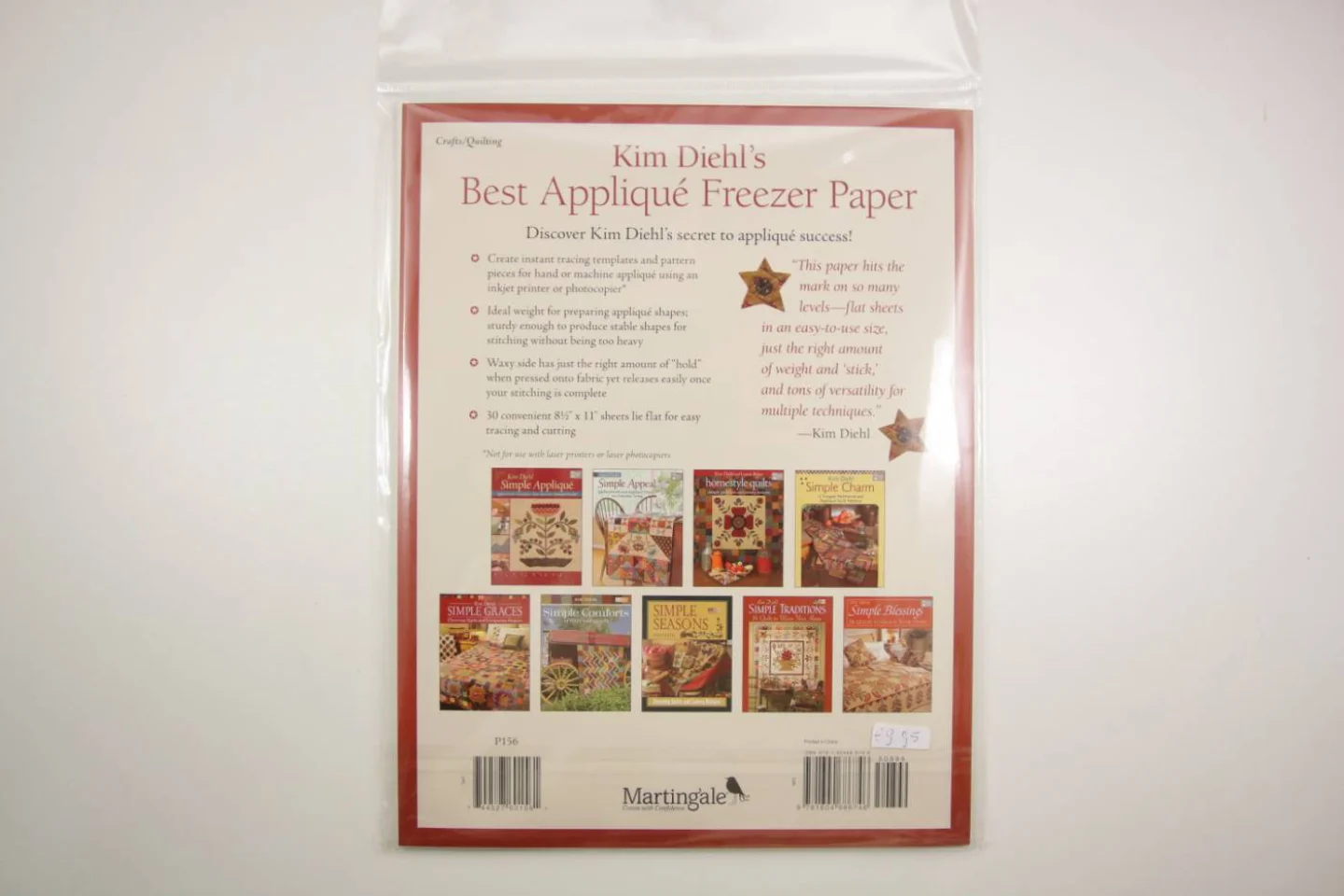 Freezer Paper- voor applicatie-Kim Diehl.