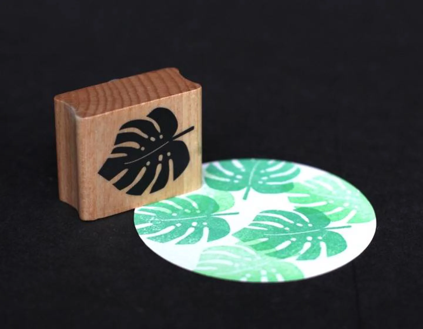 Houten stempel-Perlenfischer-monsterabla.