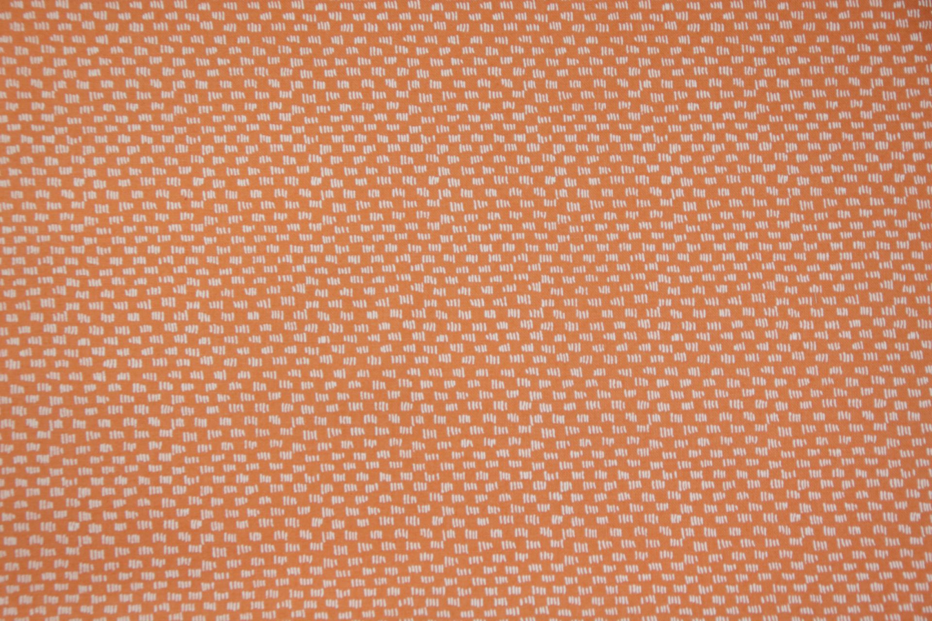 quiltstof-Warm oranje met wit gestreepte