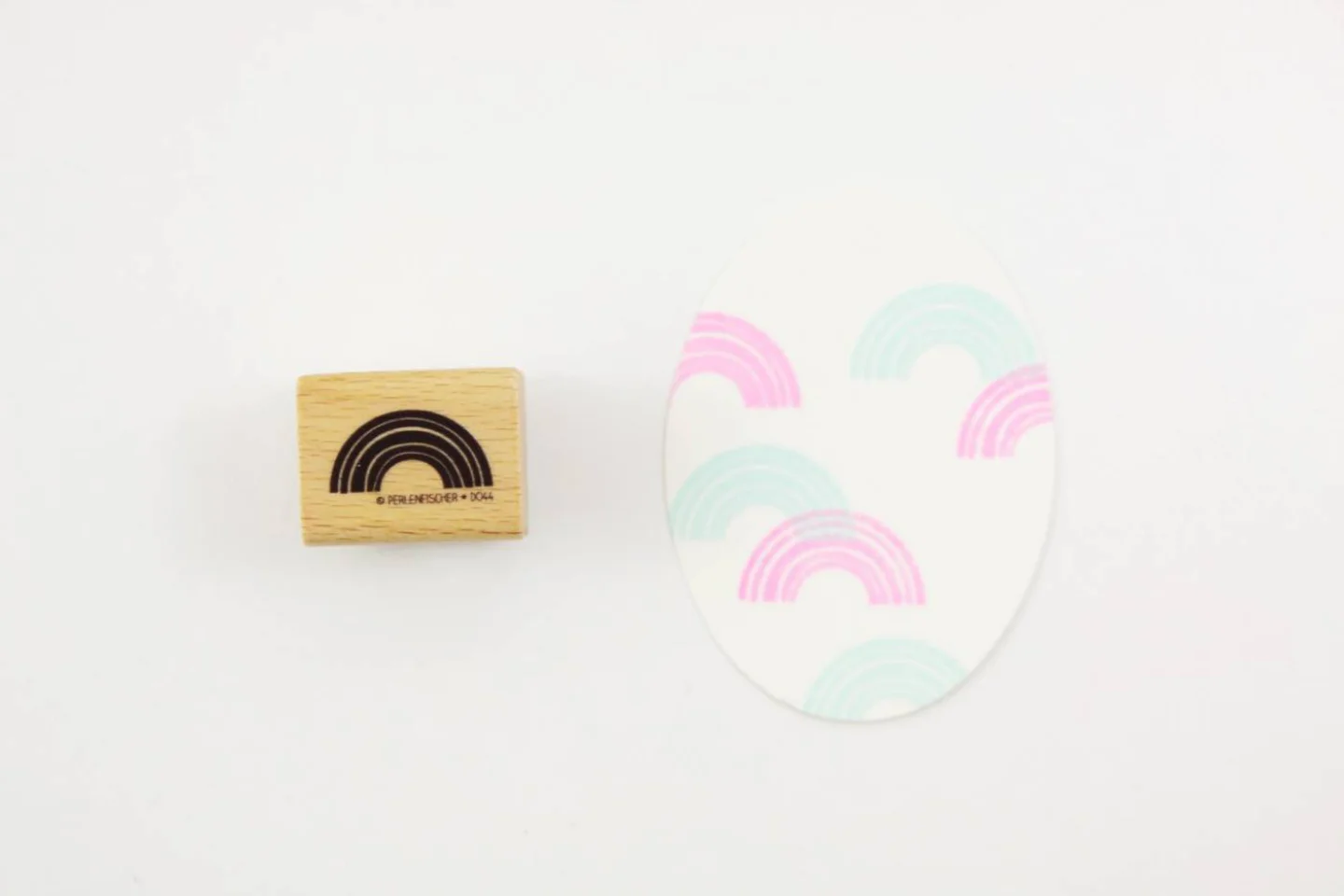 WIT-Houten stempel Perlenfischer regenbo.