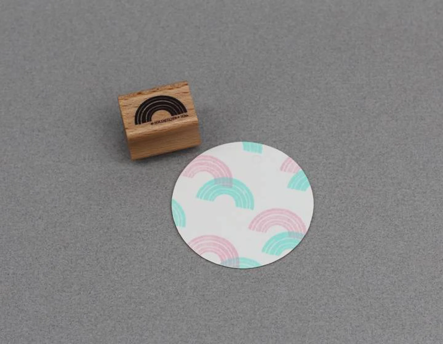 Houten stempel Perlenfischer regenboog r.
