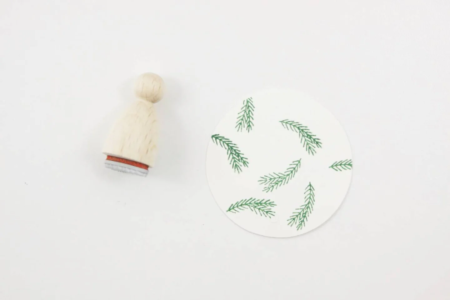 WIT-Houten stempel Perlenfischer dennent.