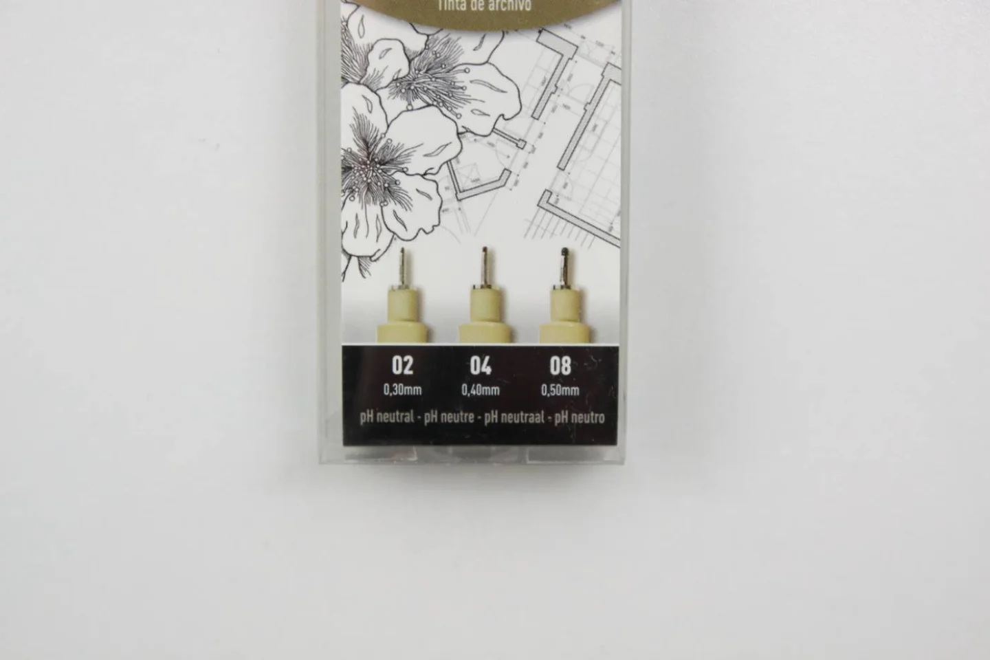 Fineliners-Pigma Micron-3 stuks-02,04 en.