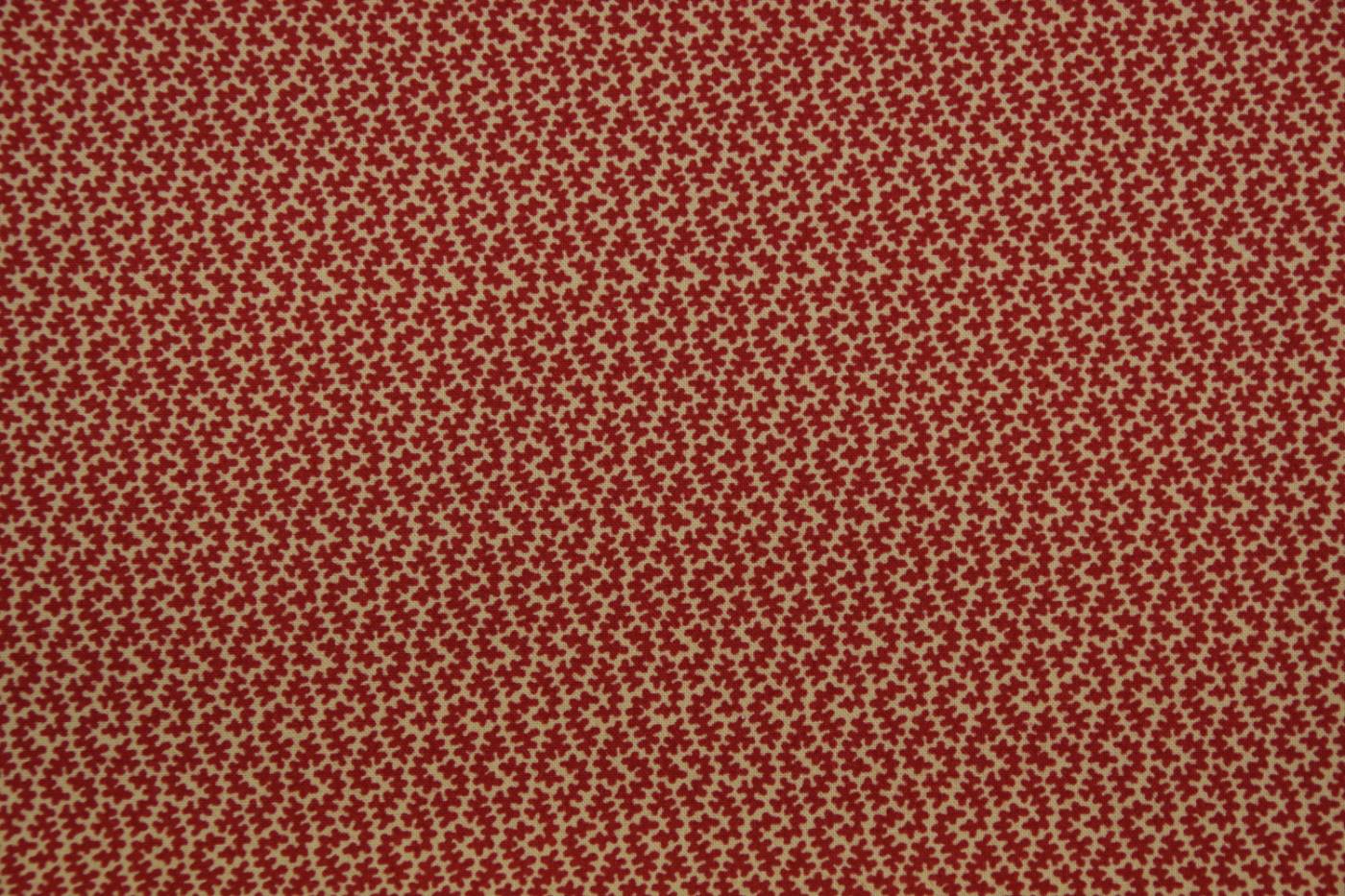 quiltstof-beige-rood motief-Moda Fabrics