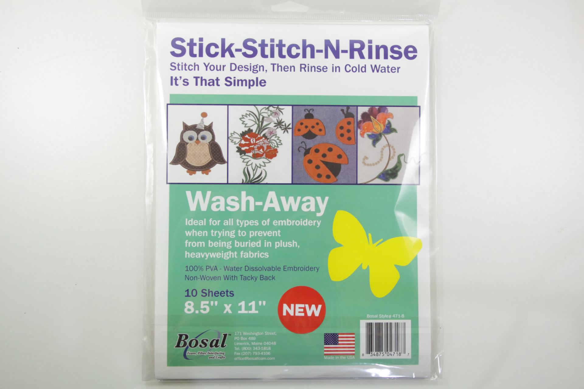 Borduurvlies-plakbaar en semi-water oplo