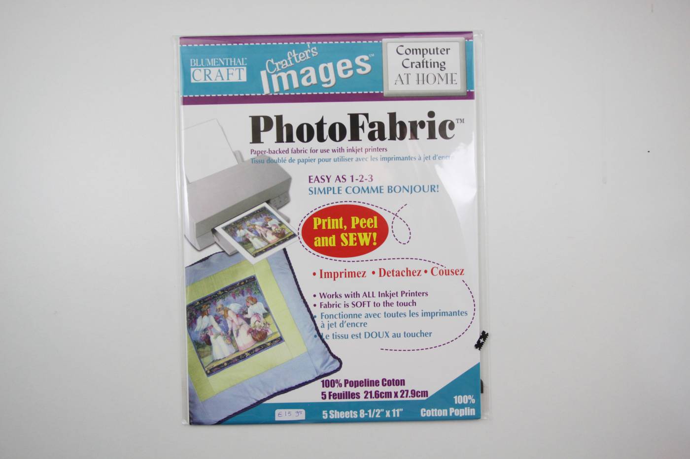 PhotoFabric-100% katoen-A4 formaat-thuis