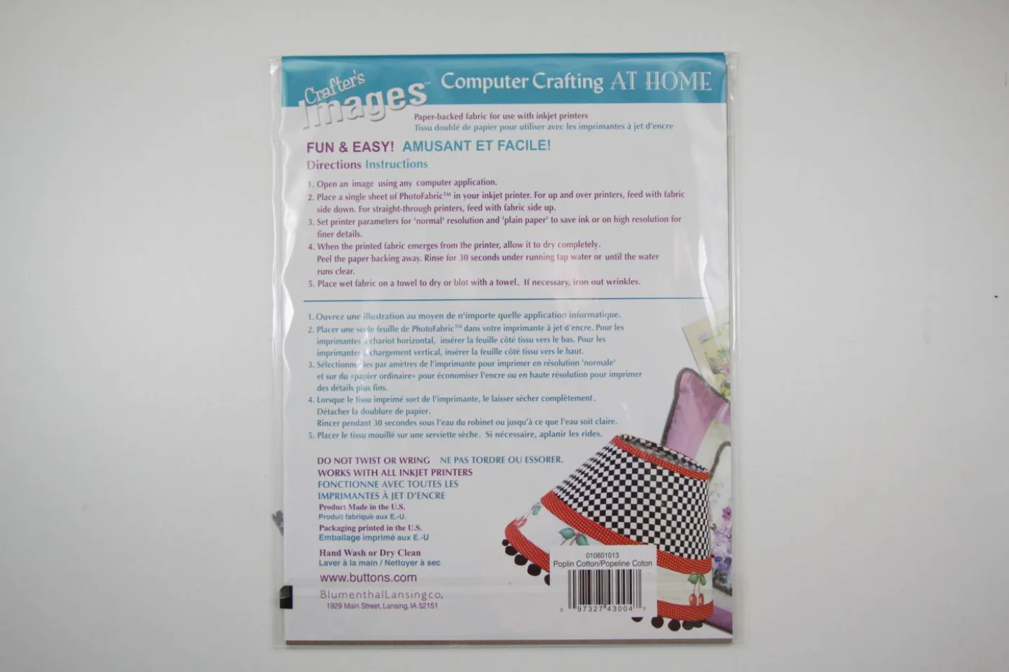 PhotoFabric-100% katoen-A4 formaat-thuis.