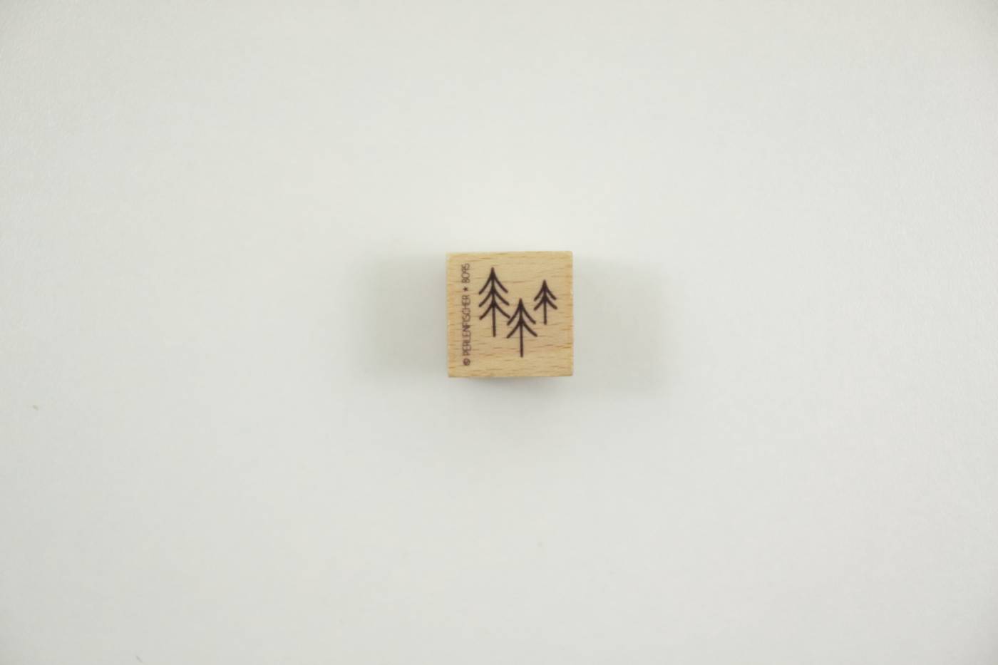 houten stempel boompjes kerstboompjes pe