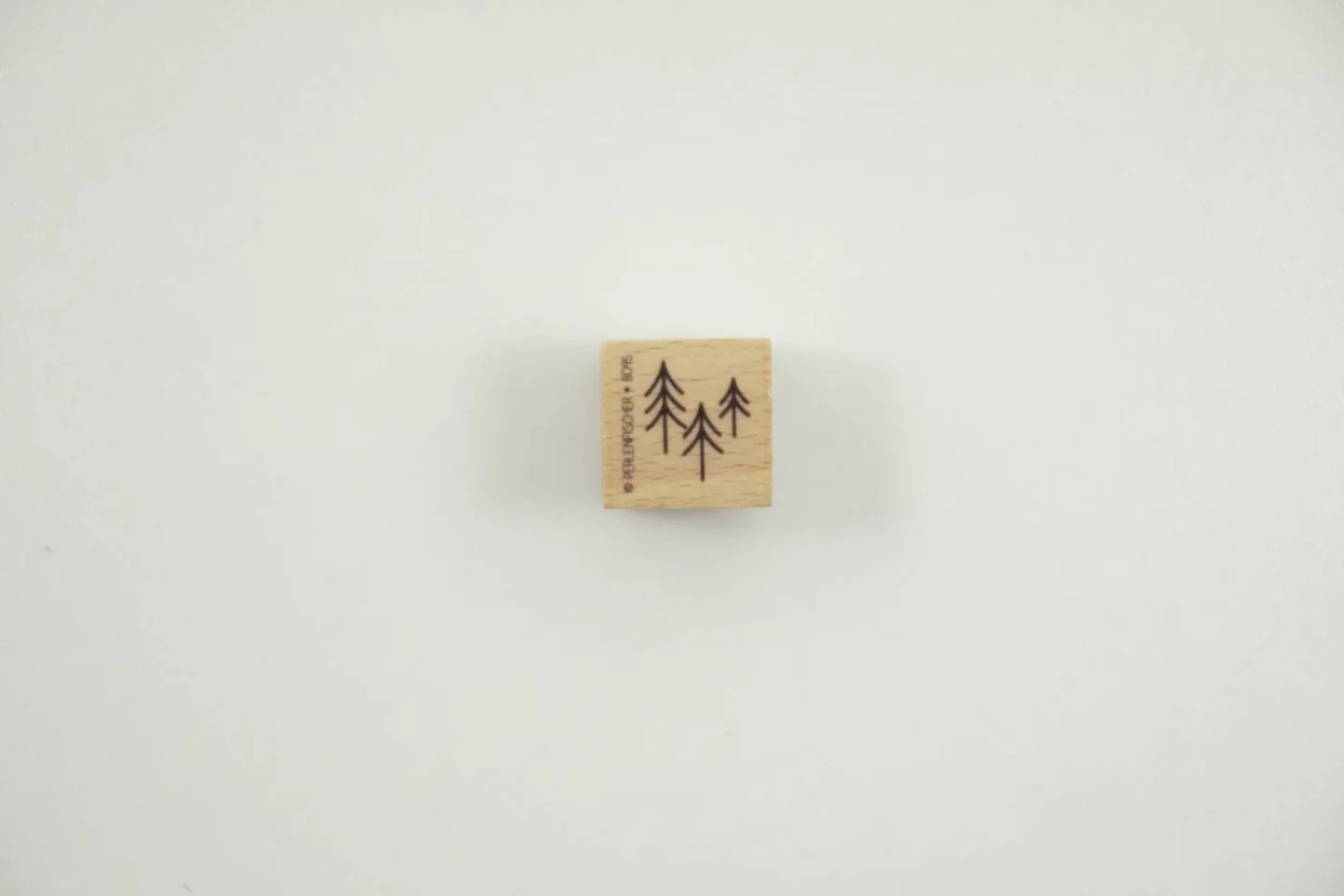 houten stempel boompjes kerstboompjes pe.