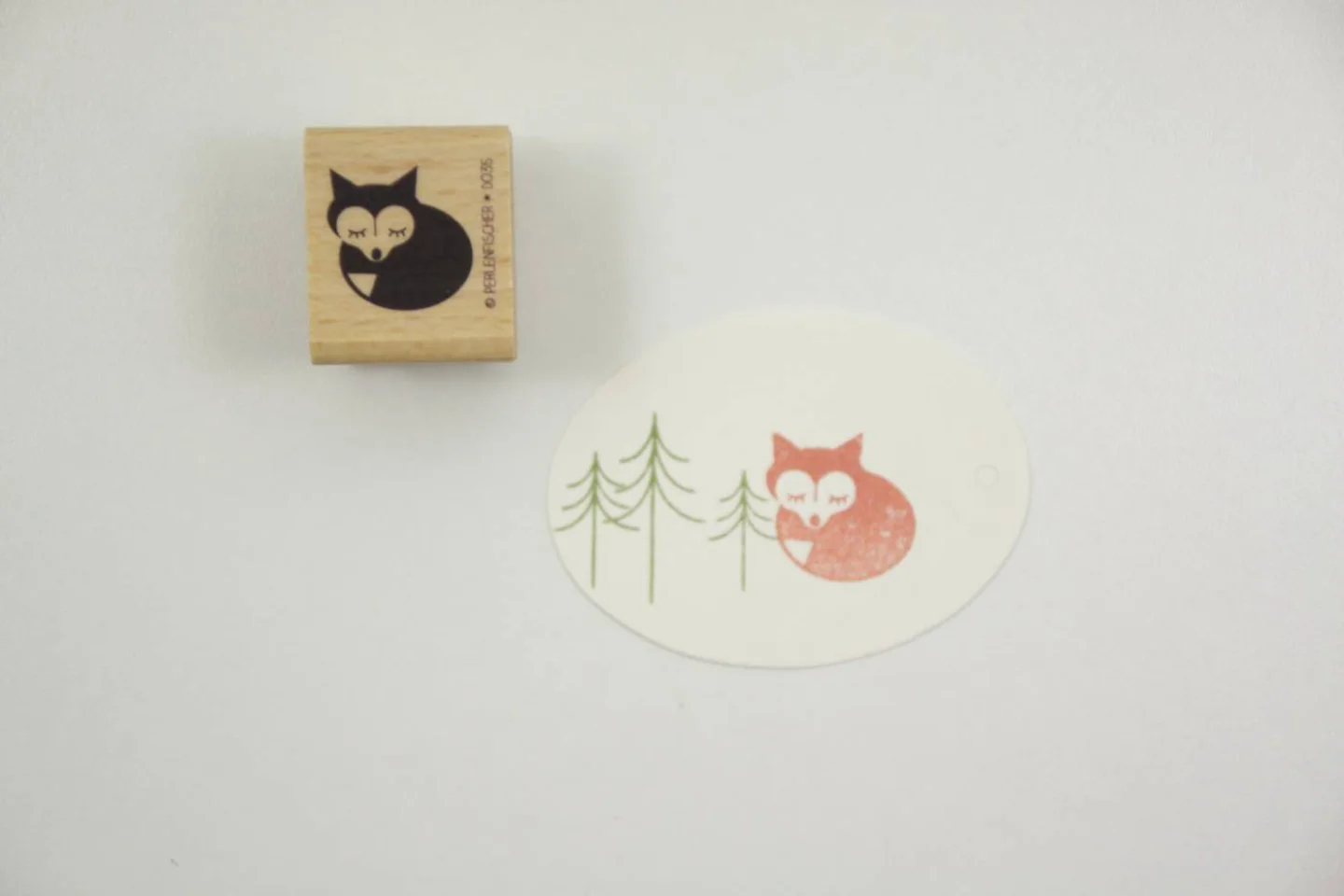 houten stempel vos perlenfischer 1.