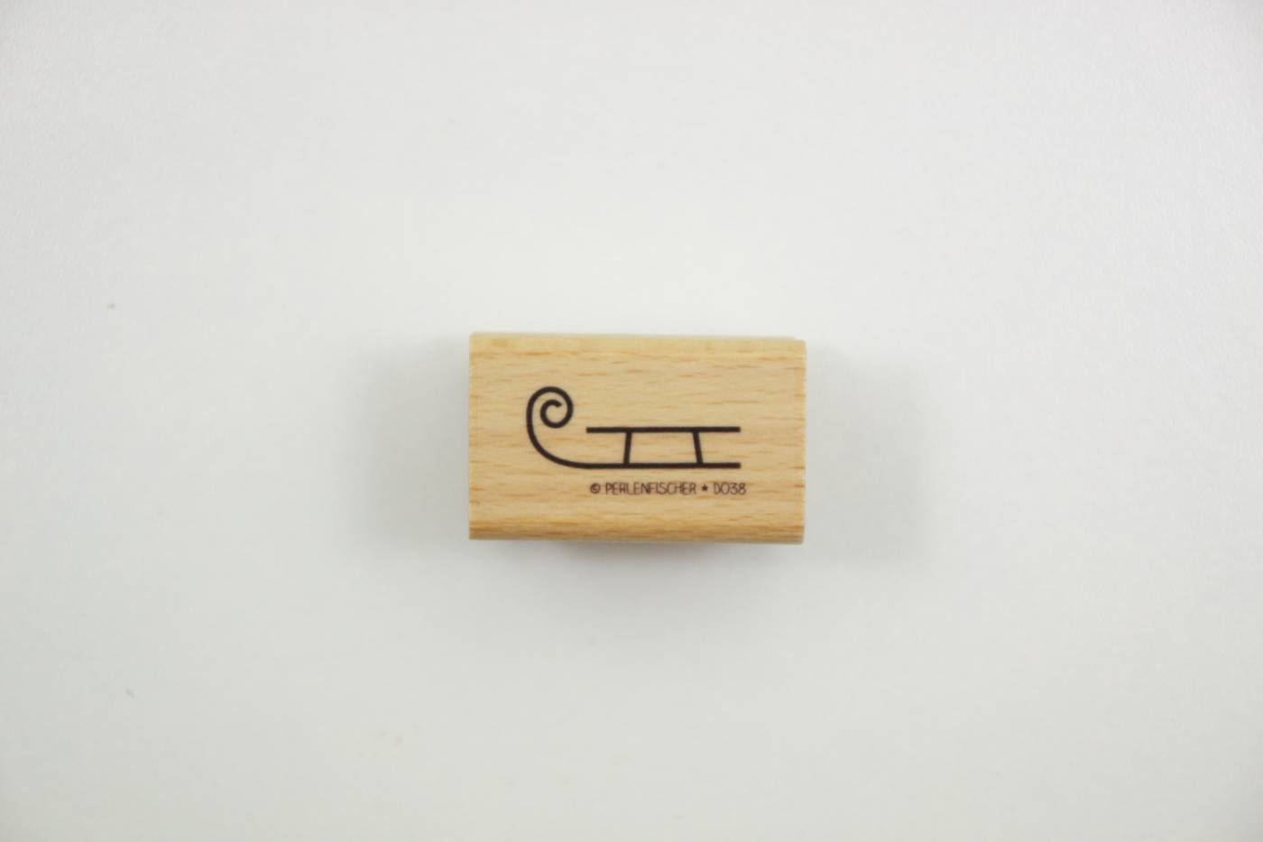 houten stempel slee perlenfischer