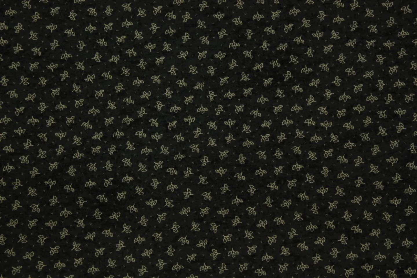 quiltstof-antraciet-ecru blaadjes-Moda-M.