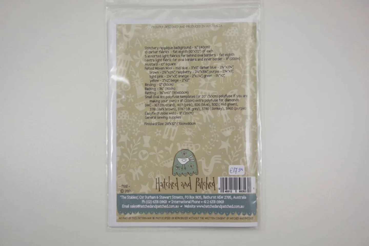 Quiltpatroon met applicatie-Miss Rosie's.