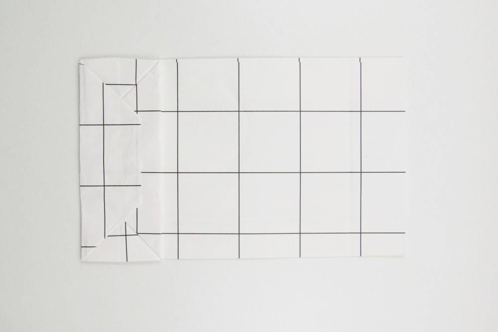 blokbodemzakje grid monochrome zwart wit