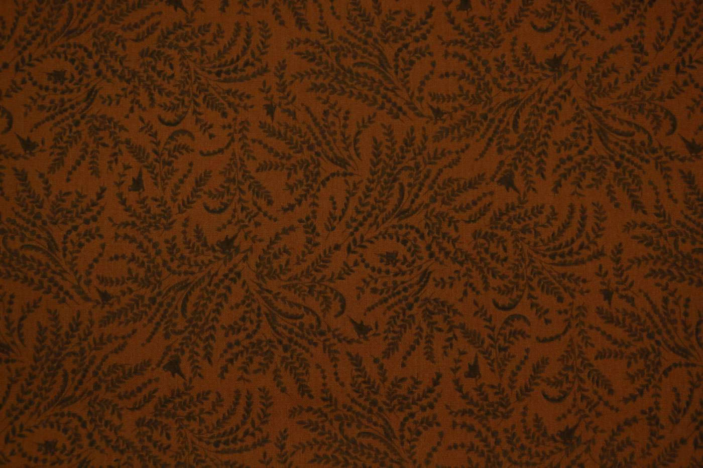 quiltstof-Roestbruin-takjes en vogeltjes