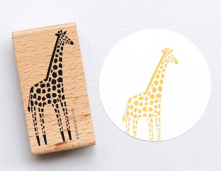 stempel hout giraf -giraffe- jungle-safa