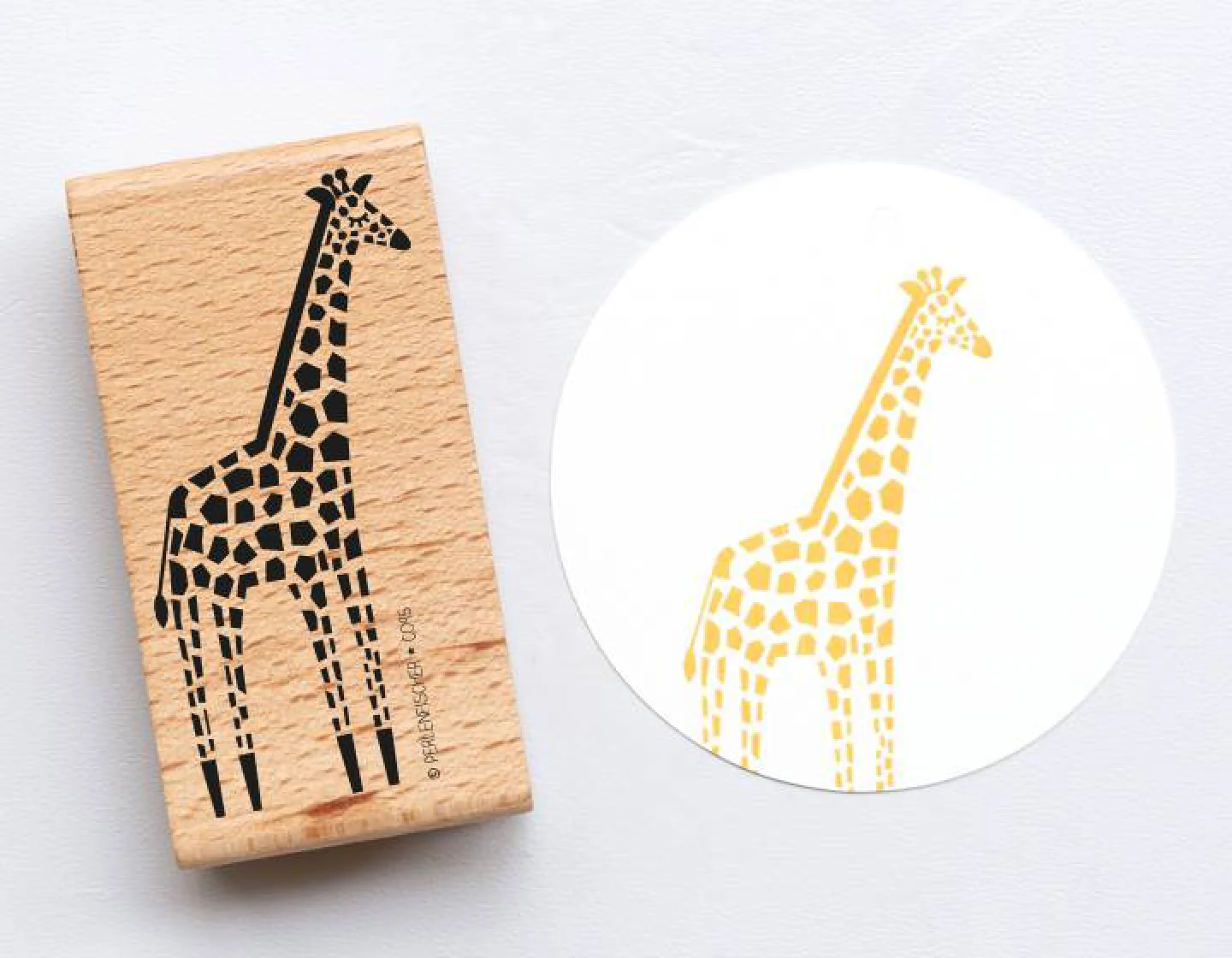 stempel hout giraf -giraffe- jungle-safa.