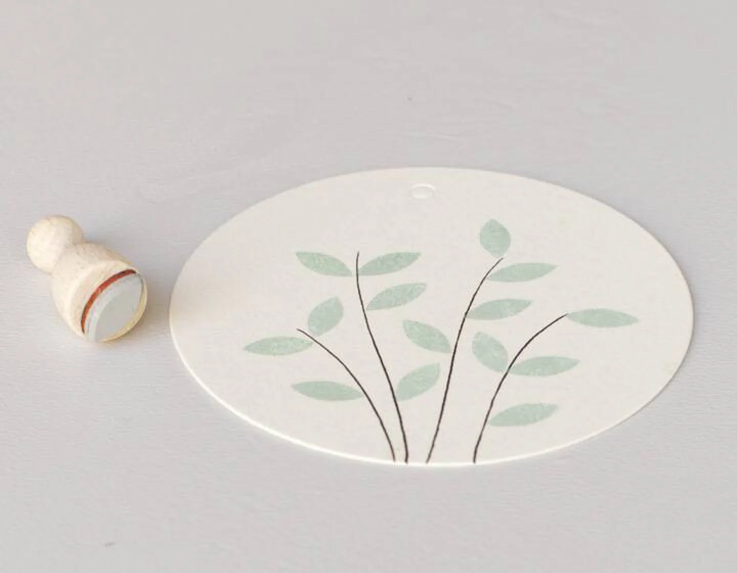 stempel hout - blaadje- elips- patroonst.